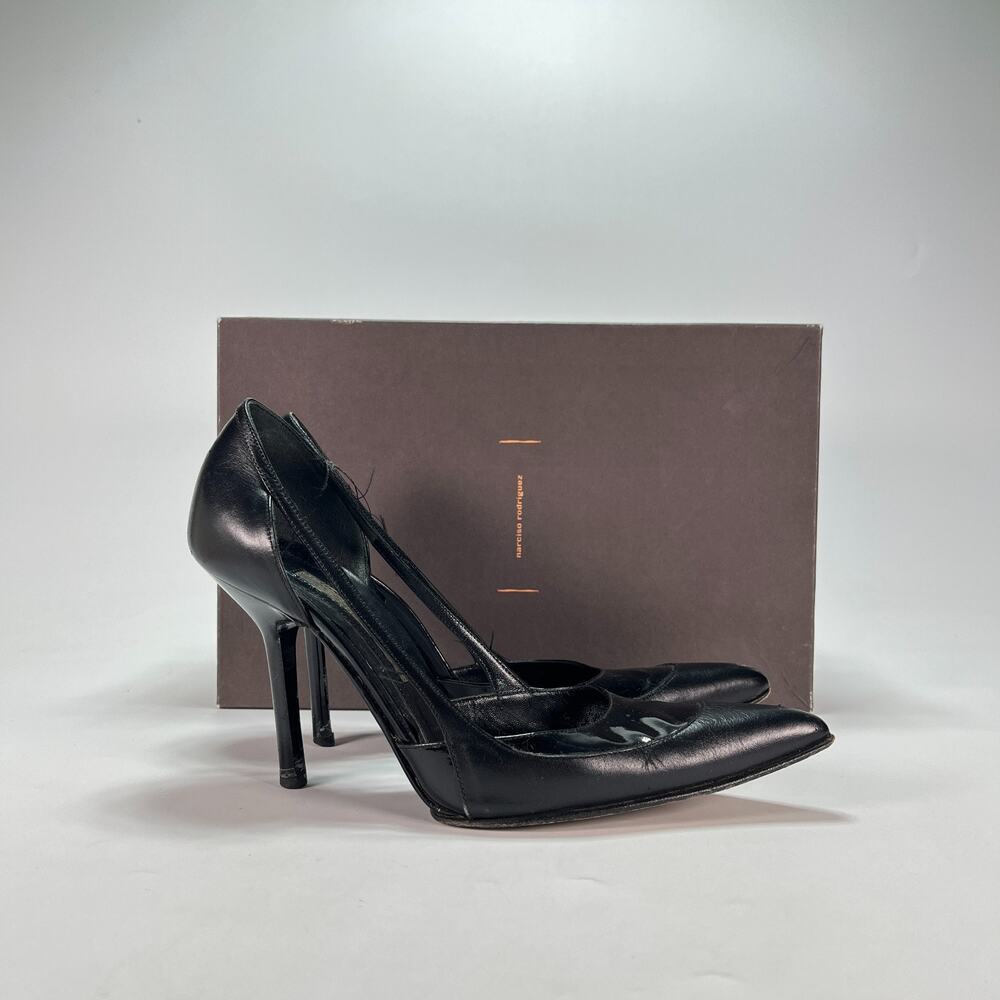 Narciso Rodriguez Black Leather Pointed D’Orsay Pumps Women’s Size US 6 EU 36.5